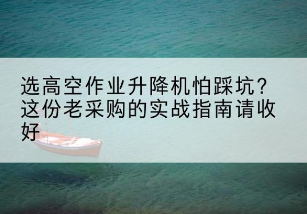 察布查尔高空作业升降机厂家推荐-选高空作业升降机怕踩坑？这份老采购的实战指南请收好