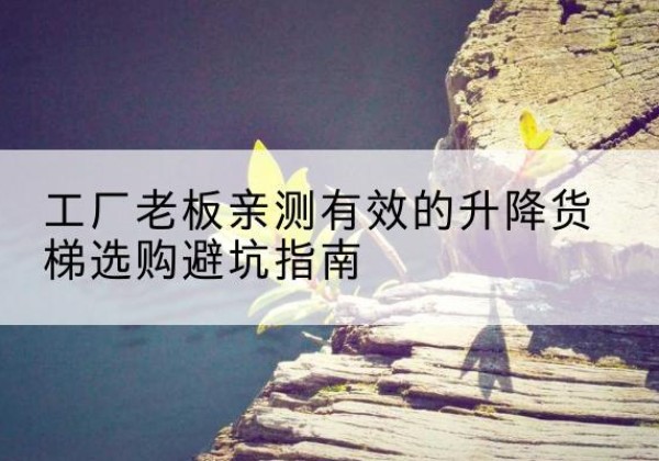 察布查尔升降货梯怎么选-工厂老板亲测有效的升降货梯选购避坑指南